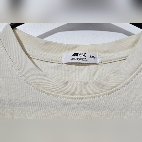 Ardene Cream Casual short sleeve T-Shirt L 11/12 - Picture 3 of 4